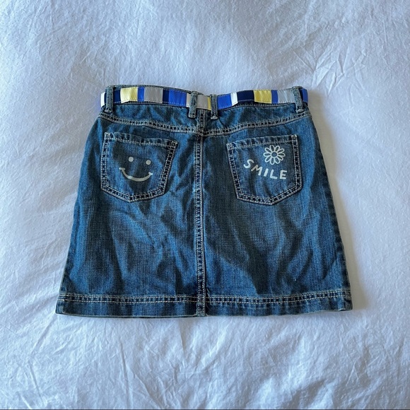 Gymboree denim miniskirt w/colour block belt and safety shorts inside - Picture 2 of 2